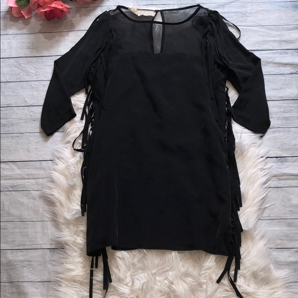 Jen's Pirate Booty Silk Banshee Fringe Mini Dress - Picture 2 of 8